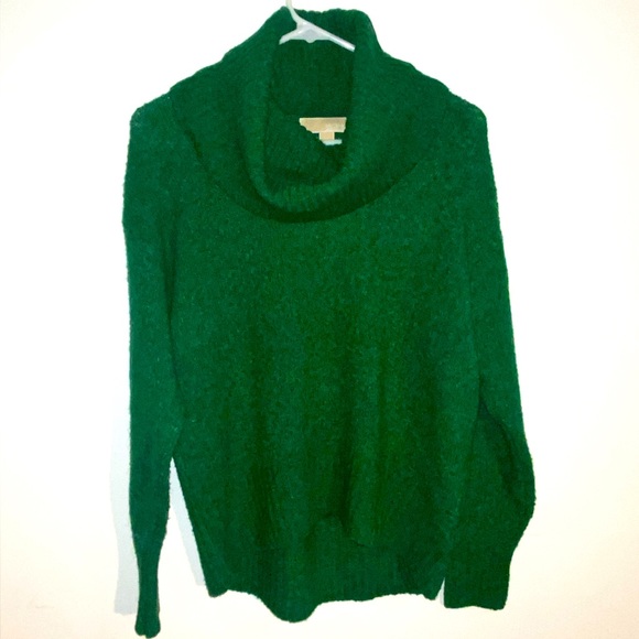 Michael Kors Green Wool Blend Cowl Neck Sweater - Picture 1 of 5